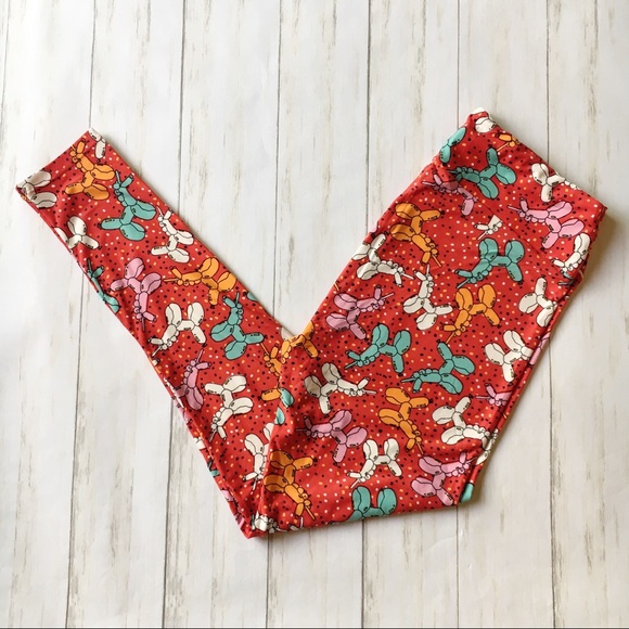 LuLaRoe Pants - LuLaRoe TC Leggings | Red Balloon Unicorn Animals